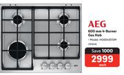 AEG 600mm 4 Burner Gas Hob HG654351SM