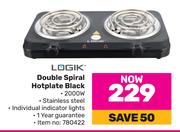 Logik Double Spiral Hotplate (Black)