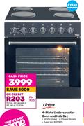 Univa 4-Plate Undercounter Oven And Hob Set