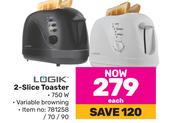 Logik 2-Slice Toaster-Each