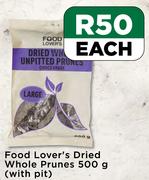 Food Lover's Dried Whole Prunes (With Pit)-500g Each