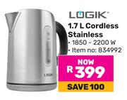 Logik 1.7L Cordless Stainless Kettle 