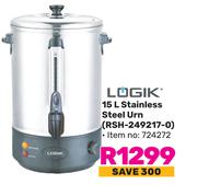 Logik 15L Stainless Steel Urn RSH-249217-0