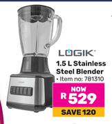 Logik 1.5L Stainless Steel Blender