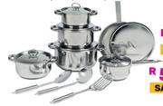 Tissolli 10 Piece Stainless Steel Saphire Cookware Set