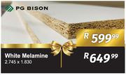 PG Bison White Melamine 2.745 x 1.830