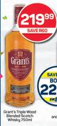 Grant's Triple Wood Blended Scotch Whisky-750ml