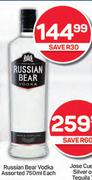 Russian Bear Vodka Assorted-750ml Each