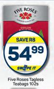 Five Rooibos Tagless Teabags-102s