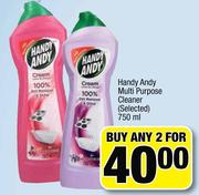 Handy Andy Multi Purpose Cleaner(Selected)-2 x 750ml