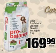 Spar Pro Balance Dog Food(Selected Incl.Puppy)-8Kg Each