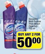Domestos Multi Purpose Thick Bleach(Selected)-2 x 750ml