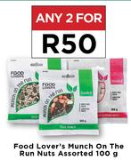 Food Lovers Munch On The Run Nuts Assorted-For Any 2 x 100g