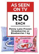 Penny Lane Frozen Strawberries Or Blueberries-1Kg Each