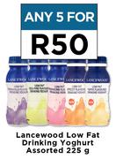 Lancewood Low Fat Drinking Yoghurt Assorted-For Any 5 x 225g