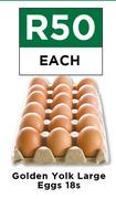Golden Yoik Large Eggs-18's Pack
