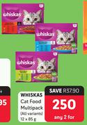 Whiskas Cat Food Multipack All Variants-For Any 2 x 12 x 85g