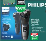 Philips Aqua Touch Shaver 3000 5D Pivot & Flex Heads