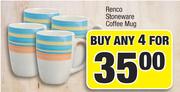 Renco Stoneware Coffee Mug-For 4