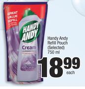 Handy Andy Refill Pouch (Selected)-750ml Each