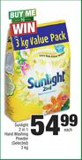 Sunlight 2 In 1 Hand Washing Powder (Selected)-3Kg Each