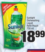 Sunlight Dishwashing Liquid Refill Pouch-750ml