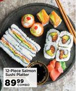 12 Piece Salmon Sushi Platter-Combo