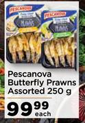 Pescanova Butterfly Prawns Assorted-250g Each