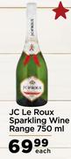 Jc Le Roux Sparkling Wine Range-750ml Each