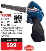 Ryobi 600W Mini Blower BL-600