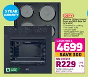 Defy Slimline Undercounter Oven & Hob Box Set DCB 822E