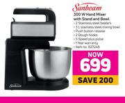 Sunbeam 300W Hand Mixer With Stand & Bowl