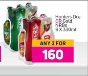 Hunters Dry Or Gold NRBs-For Any 2 x 6 x 330ml