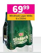 Windhoek Lager NRBs-6 x 330ml Per Pack