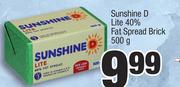 Sunshine D Lite 40% Fat Spread Brick-500g