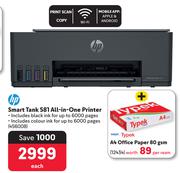 HP Smart Tank 581 All In One Printer