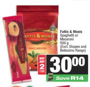 Fatti's & Moni's Spaghetti Or Macaroni-For 2 x 500g