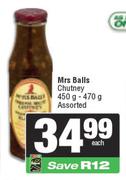 Mrs Balls Chutney Assorted-450g-470g