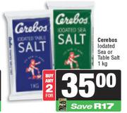 Cerebos Iodated Sea Or Table Salt-For 2 x 1Kg