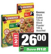 Knorrox Stock Cubes 12s Or Stock Powder 100g-For Any 2