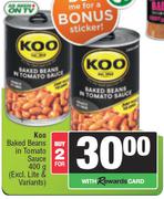 Koo Baked Beans In Tomato Sauce-For 2 x 400g