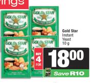 Gold Star Instant Yeast-For 4 x 10g