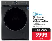 Midea 8Kg Inverter Front Loader Washing Machine MF200W80WB-T