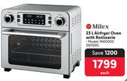 Milex 23L Air Fryer Oven With Rotisserie MAO002