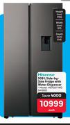 Hisense 508L Side By Side Fridge With Water Dispenser H670SIT-WD