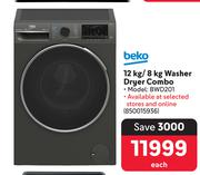 Beko 12Kg/8Kg Washer Dryer Combo BWD201