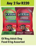 Ol'Roy Adult Dog Food Assorted-For Any 2 x 8Kg