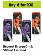 Reboost Energy Drink Assorted-For Any 4 x 500ml