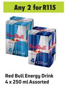 Red Bull Energy Drink Assorted-For Any 2 x 4 x 250ml