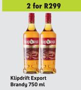 Klipdrift Export Brandy-For 2 x 750ml